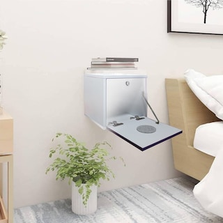 Foto 4 | Foto 4 | Buro Flotante Mueble Recamara Mdf Iluminacion Luz Led Café