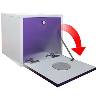Foto 3 | Foto 3 | Buro Flotante Mdf Luz Led Morado