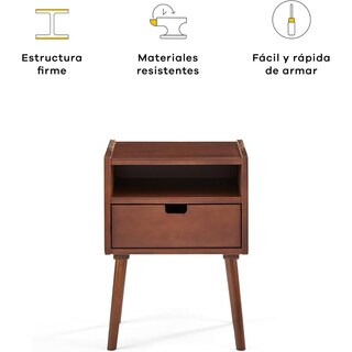 Foto 4 | Foto 4 | Mesa de Noche Nooz Eclectic Madera Laminada Auxiliar de Almacenamiento