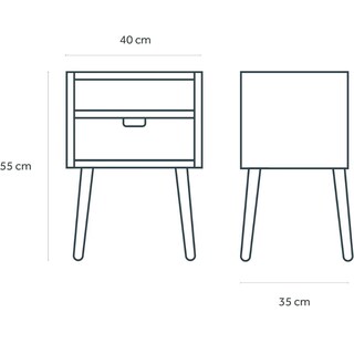 Foto 6 | Foto 6 | Mesa de Noche Nooz Eclectic Madera Laminada Auxiliar de Almacenamiento