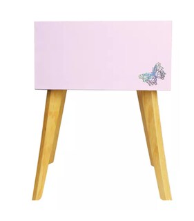 Foto 4 | Foto 4 | Buro Mesa De Noche Luz Led Niños Mariposa Recámara Rosa