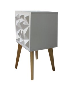 Foto 3 | Foto 3 | Buró con Luz Led Minimalista Ensamblado Blanco