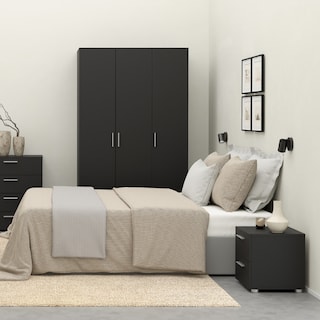 Foto 7 | Foto 7 | Buró Negro Con 2 Cajones Y Jaladeras Efecto Metal Hecho En Madera Mdf