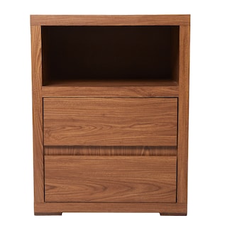 Foto 1 | Foto 1 | Buró Color Nogal Con 1 Espacio Y 2 Cajones Con Corredera De Extensión. Estructura De Madera Mdf