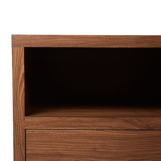 Foto 4 | Foto 4 | Buró Color Nogal Con 1 Espacio Y 2 Cajones Con Corredera De Extensión. Estructura De Madera Mdf