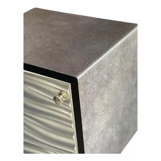 Foto 3 | Foto 3 | Buro Minimalista Mesa De Noche Luz Led Mdf Recámara Organizador Plata