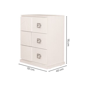 Foto 5 | Foto 5 | Buró Con 3 Cajones Color Blanco - Madera Industrializada