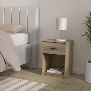 Foto 2 | Foto 2 | Mesita De Noche Furinno Tidur, Roble Francés, Gris, Paquete De 2 - Venta Internacional.