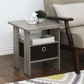 Foto 6 | Foto 6 | Mesa Auxiliar Furinno Andrey Con Cajón Para Papelera, Roble Francés, Gris/negro - Venta Internacional.