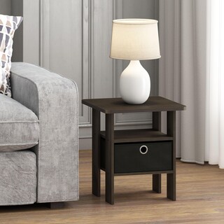 Foto 4 | Foto 4 | Mesa Auxiliar Furinno Andrey, Juego De 2 Unidades Con Cajón Para Papelera, Color Marrón Y Negro - Venta Internacional.