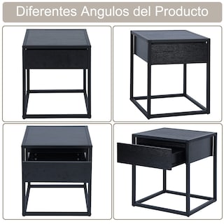 Foto 8 | Foto 8 | Buró Furniturer Slender Negro 43 X 43 X 50 Cm