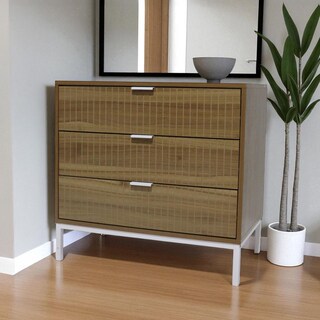 Foto 2 | Foto 2 | Buró Mesita De Noche Clara Cajonera Para Recámara 3 Cajones