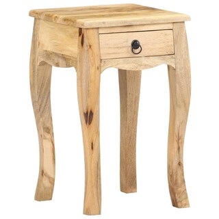 Foto 1 | Foto 1 | Mesita De Noche Vidaxl De Mango Macizo Rústica Con Cajón - Venta Internacional.