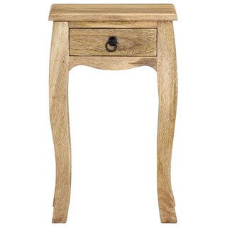 Foto 2 | Foto 2 | Mesita De Noche Vidaxl De Mango Macizo Rústica Con Cajón - Venta Internacional.