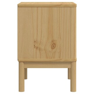 Foto 7 | Foto 7 | Mesita De Noche Vidaxl Floro De Madera Maciza De Pino Con 2 Cajones - Venta Internacional.
