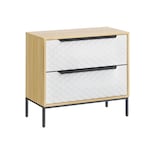 Ilios Innova | Buró Cajonera Con 2 Cajones. Mesa Auxiliar Para Recámara Oficina O Sala. Diseño Nórdico Funcional