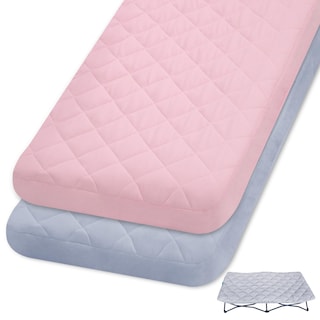 Foto 1 | Foto 1 | Paquete De 2 Sábanas Acolchadas Para Cama Portátil Regalo My Cot Para Niños Pequeños - Venta Internacional.