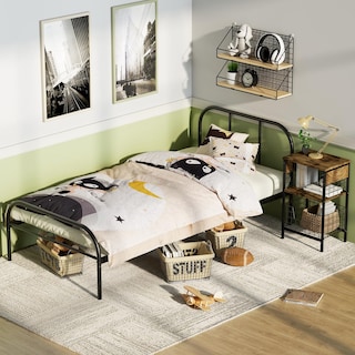Foto 3 | Foto 3 | Cama Individual Furniturer Milo Negro 197 X 99.2 X 81 Cm