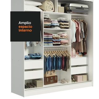 Foto 6 | Foto 6 | Clóset Madesa 10959B1E color Marrón 3 Puertas Corredizas 1 con Espejo