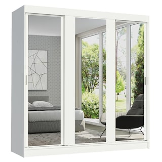 Foto 1 | Foto 1 | Ropero Doble Madesa Reno 3 Puertas Corredera con Espejo Blanco