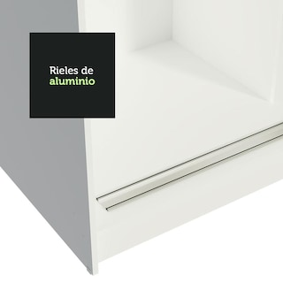Foto 6 | Foto 6 | Ropero Doble Madesa Reno 3 Puertas Corredera con Espejo Blanco