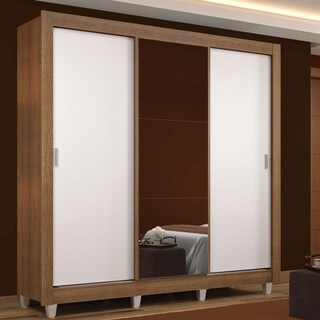 Foto 1 | Foto 1 | Closet Madesa Monaco con Patas 3 Puertas Corredizas 1 Espejo
