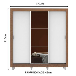 Foto 3 | Foto 3 | Closet Madesa Monaco con Patas 3 Puertas Corredizas 1 Espejo