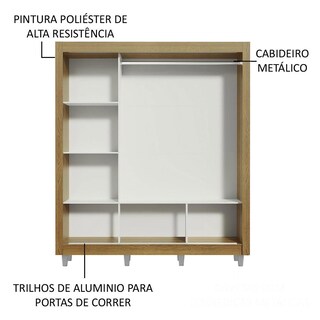 Foto 5 | Foto 5 | Ropero Madesa Mónaco 3 Puertas Corredizas con Espejo Marrón