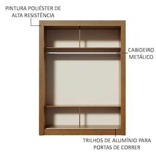 Foto 5 | Foto 5 | Clóset Madesa Denver Marrón con Blanco 2 Puertas Corredizas