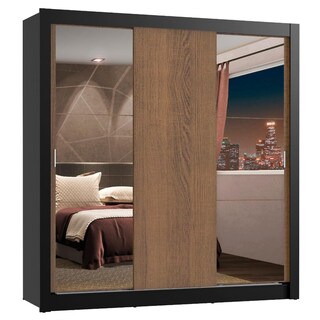 Foto 1 | Foto 1 | Ropero Madesa Lyon Plus 3 Puertas Corredizas con Espejos 4 Cajones Negro