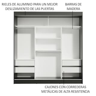 Foto 5 | Foto 5 | Ropero Madesa Reno 3 Puertas Corredizas