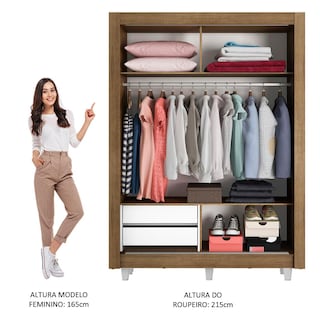 Foto 4 | Foto 4 | Closet Madesa Dallas con Patas 2 Puertas Corredizas con Espejos 2 Cajones