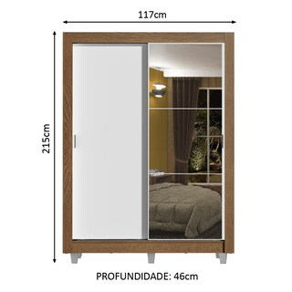 Foto 3 | Foto 3 | Closet Madesa Dallas Plus con Patas 2 Puertas Corredizas 1 Espejo 4 Cajones