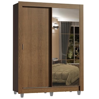 Foto 2 | Foto 2 | Closet Madesa Dallas Plus con Patas 2 Puertas Corredizas 1 Espejo 4 Cajones
