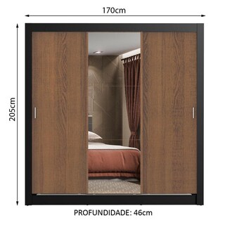 Foto 3 | Foto 3 | Closet Madesa Lyon 3 Puertas Corredizas 1 Espejo 2 Cajones