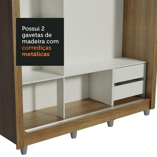 Foto 8 | Foto 8 | Ropero Madesa Lyon 3 Puertas Corredizas con Espejo 2 Cajones con Pies