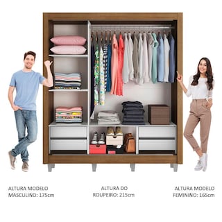 Foto 4 | Foto 4 | Closet Madesa Lyon Plus con Patas 3 Puertas Corredizas 2 Espejos 4 Cajones