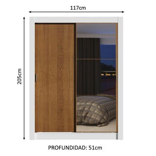 Foto 3 | Foto 3 | Closet Madesa Dallas Plus 2 Puertas Corredizas 1 Espejo 4 Cajones