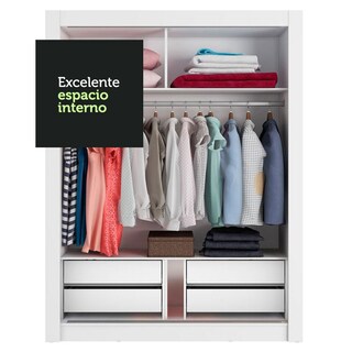 Foto 7 | Foto 7 | Closet Madesa Dallas Plus 2 Puertas Corredizas 1 Espejo 4 Cajones