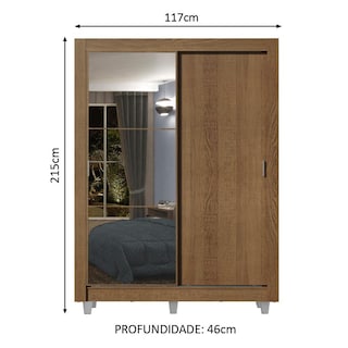Foto 3 | Foto 3 | Closet Madesa Dallas con Patas 2 Puertas Corredizas 1 Espejo 2 Cajones