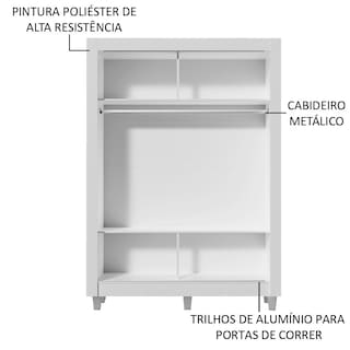 Foto 5 | Foto 5 | Ropero Madesa Denver 2 Puertas Corredizas con Espejo