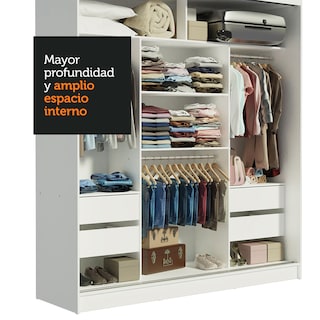 Foto 6 | Foto 6 | Ropero Closet Madesa Reno 3 Puertas Corredizas con Espejos