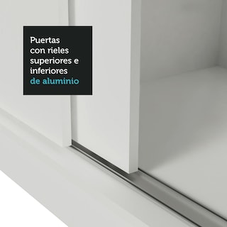 Foto 8 | Foto 8 | Ropero Madesa Lyon 3 Puertas Corredizas 1 Con Espejo 2 Cajones Blanco