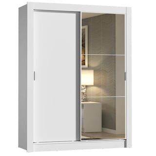 Foto 1 | Foto 1 | Ropero Madesa Dallas 2 Puertas Corredizas Con Espejo 2 Cajones Blanco