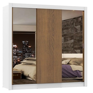 Foto 1 | Foto 1 | Ropero Madesa Lyon Plus 3 Puertas Corredizas con Espejos 4 Cajones Blanco