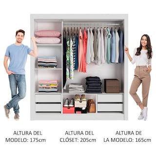 Foto 5 | Foto 5 | Ropero Madesa Lyon Plus 3 Puertas Corredizas con Espejos 4 Cajones Blanco
