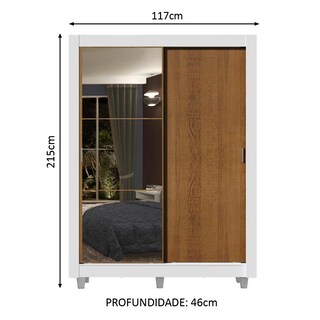 Foto 3 | Foto 3 | Closet Madesa Dallas con Patas 2 Puertas Corredizas 1 Espejo 2 Cajones