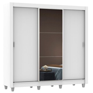 Foto 7 | Foto 7 | Ropero Madesa Mônaco 3 Puertas Corredizas con Espejo Blanco