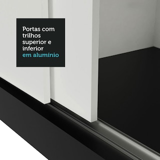 Foto 7 | Foto 7 | Ropero Madesa Lyon Plus 3 Puertas Corredizas 4 Cajones Negro