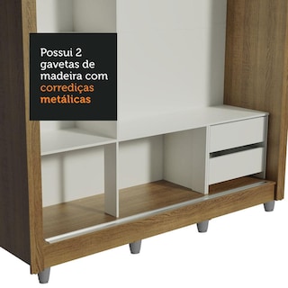 Foto 8 | Foto 8 | Ropero Madesa Lyon 3 Puertas Corredizas con Espejos 2 Cajones Marrón